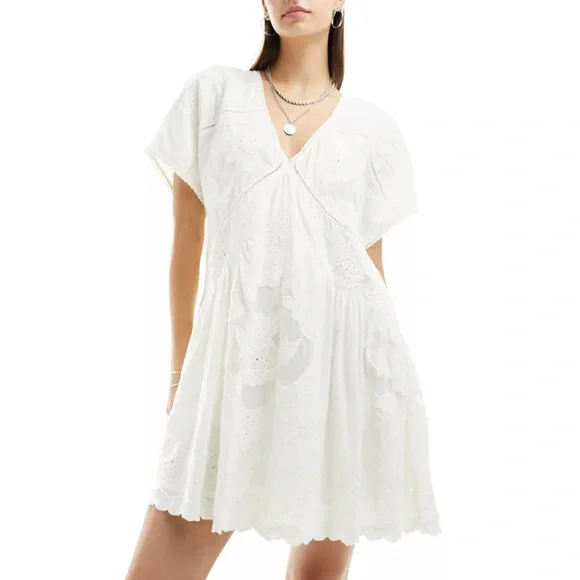 likely white mini dress Romilly Sequin Mini Dress / Ivory | MESHKI